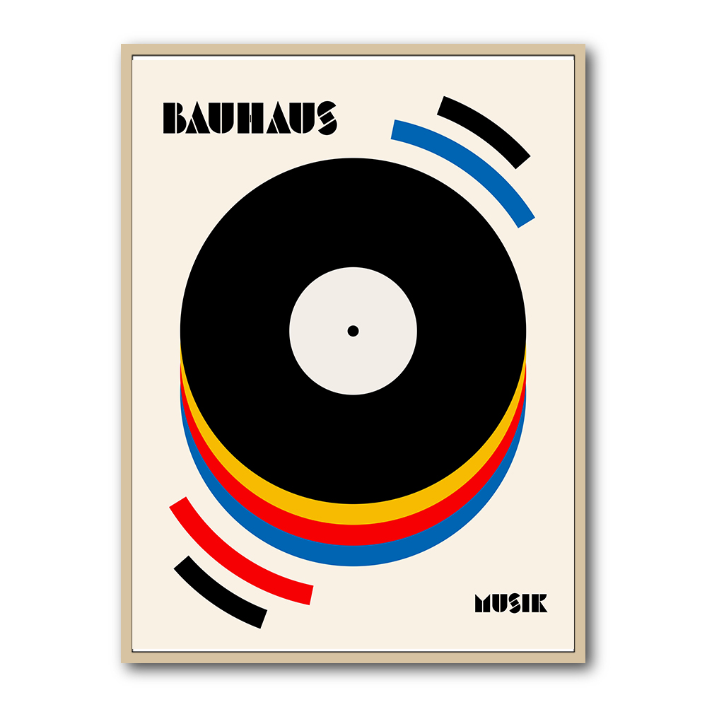 Bauhaus Musik Retro Illustration Wall Art